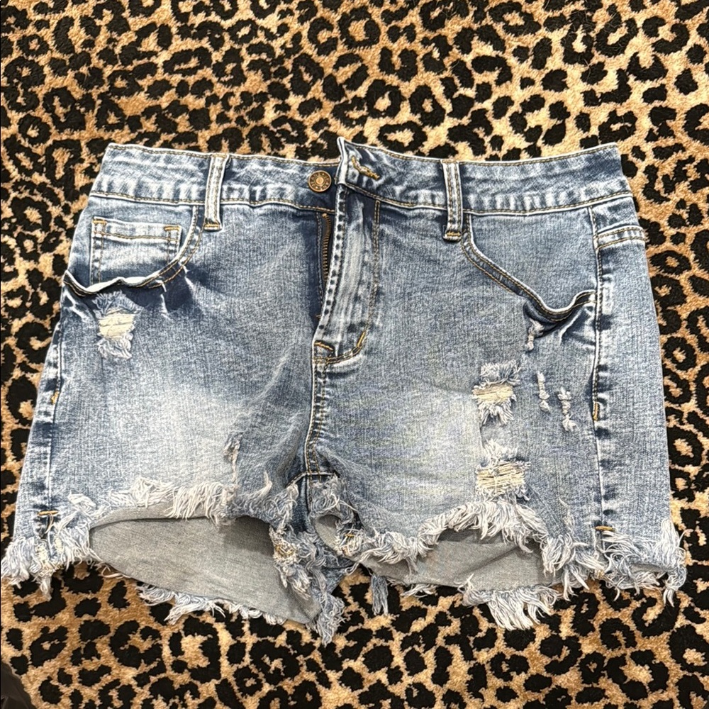 Distressed Denim Women Shorts